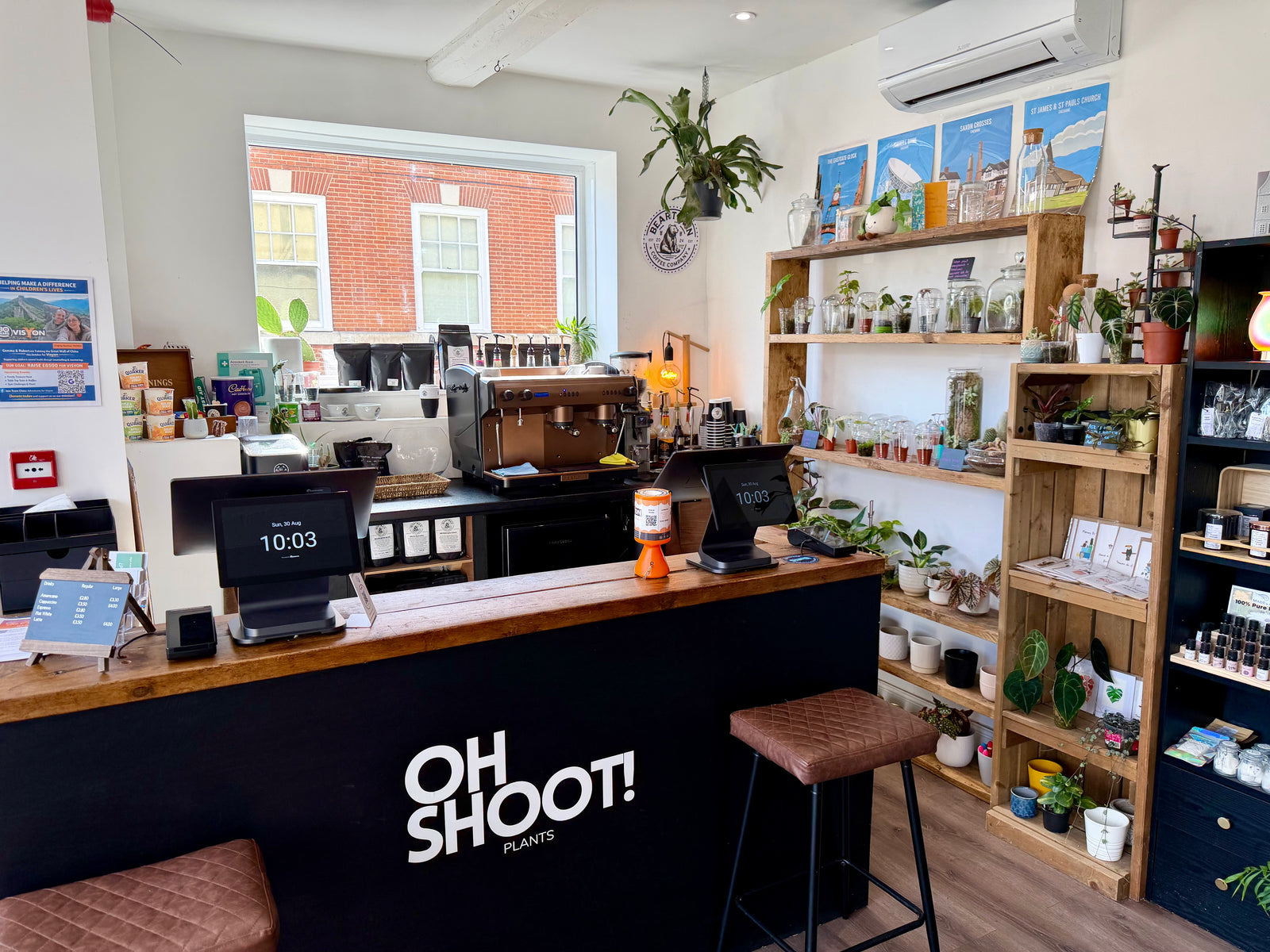 Beartown Coffee served inside Oh Shoot Plants in Congleton