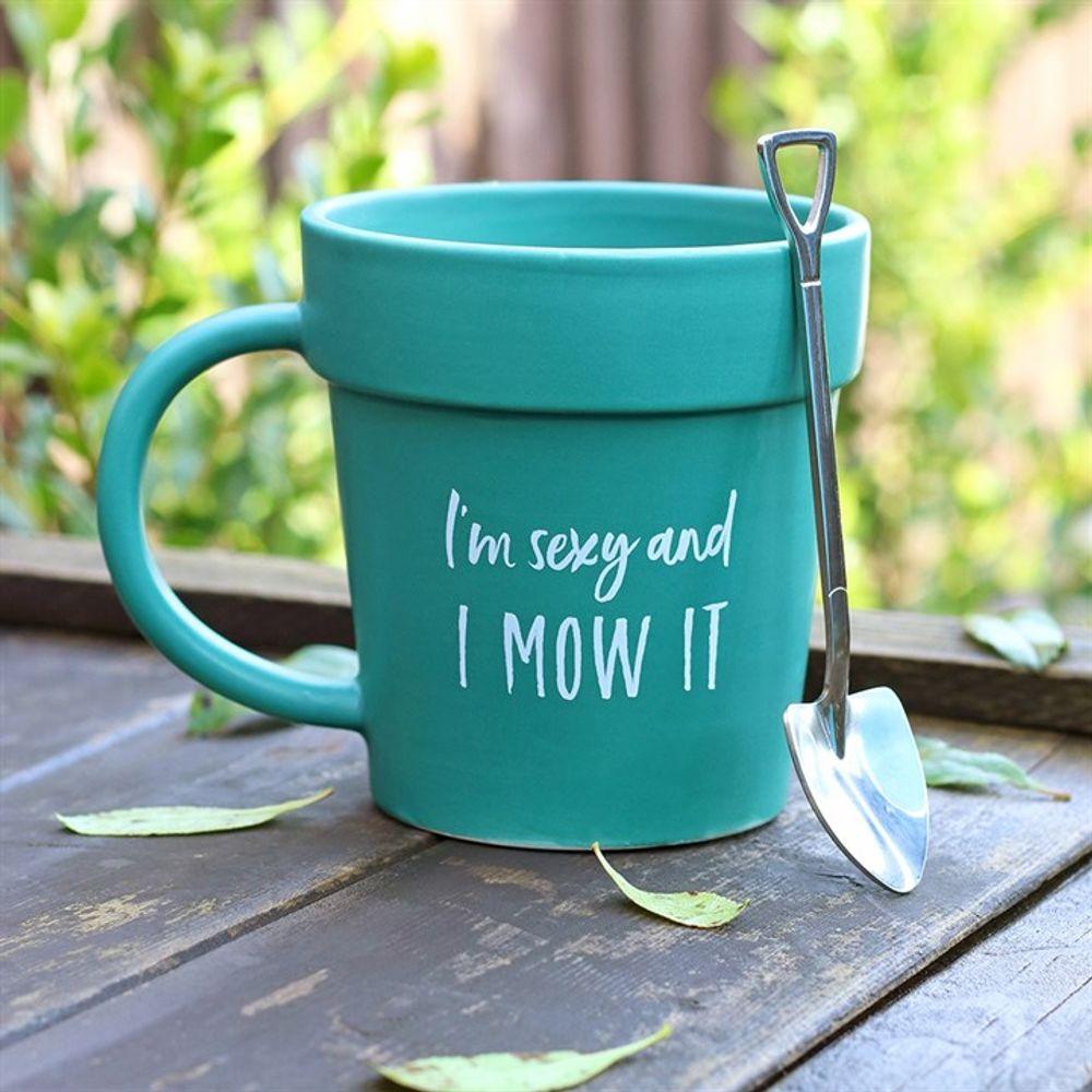 Sexy And I Mow It Pot Mug And Shovel Spoon - Oh Shoot! Plants